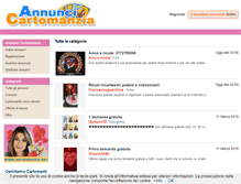 Tablet Screenshot of annuncicartomanzia.com